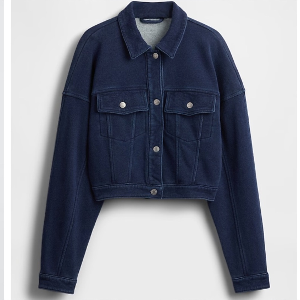 Gap French terry Icon Denim crop Women's Jacket